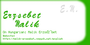 erzsebet malik business card